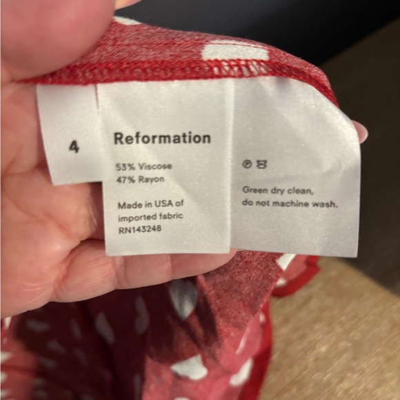 Reformation Red and White Heart Maxi Dress - Picture 4 of 4